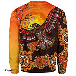Amazing Aussie Australia Eagle Aboriginal Dot Painting Traditional Sweatshirt
