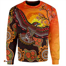 Amazing Aussie Australia Eagle Aboriginal Dot Painting Traditional Sweatshirt