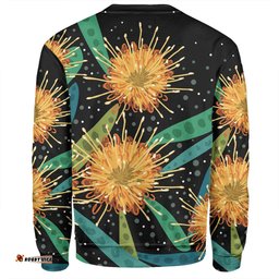 Amazing Aussie Australia Flowers Aboriginal Australian Yellow Hakea Flower Art Sweatshirt