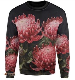 Amazing Aussie Australia Waratah Red Waratah Flowers Fine Art Ver1 Sweatshirt