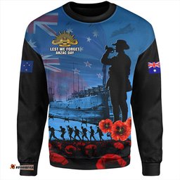 Amazing Aussie Australia Sailing Into History The ANZAC Spirit Sweatshirt