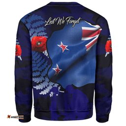 Amazing Aussie Australia Anzac Day Custom Lest We Forget Poppy Flag Sweatshirt