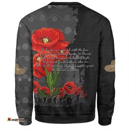 Amazing Aussie Australia Anzac Day Custom Australian And New Zealand Warriorsers In Flanders Fields Poppy Flowers V2 Sweatshirt