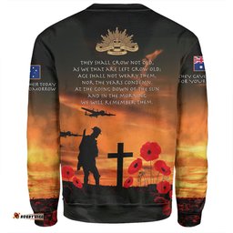 Amazing Aussie Australia Anzac Day Australia Remember Orange Sweatshirt