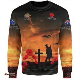 Amazing Aussie Australia Anzac Day Australia Remember Orange Sweatshirt