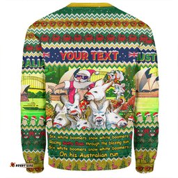 Amazing Aussie Australia Christmas Custom Six White Boomers Sweatshirt