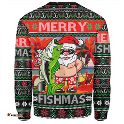 Amazing Aussie Australia Christmas Fishing Merrry Fishmas Angler Santa Claus Sweatshirt