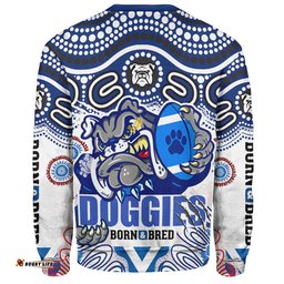 Amazing Aussie Canterbury Bankstown Bulldogs Custom Indigenous Doggies "Born & Bred" Sweatshirt