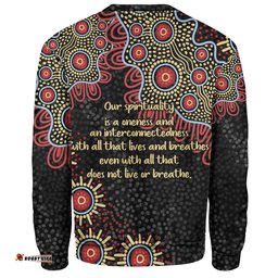 Amazing Aussie Australia Aboriginal The More You Know The Less You Need Red and Gold Patterns Sweatshirt