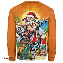Amazing Aussie Australia Christmas Down Under Santa's Beach Escape Sweatshirt