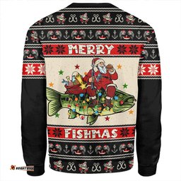 Amazing Aussie Australia Fishing Santa Ugly Christmas Sweatshirt