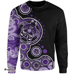 Amazing Aussie Australia Indigenous Turtle Aboriginal Dot Art Purple Sweatshirt