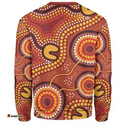 Amazing Aussie Australia Aboriginal Connection Concept Dot Aboriginal Colorful Painting Sweatshirt