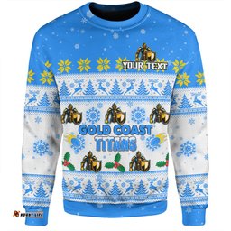 Amazing Aussie Gold Coast Titans Christmas Custom Special Ugly Christmas Sweatshirt