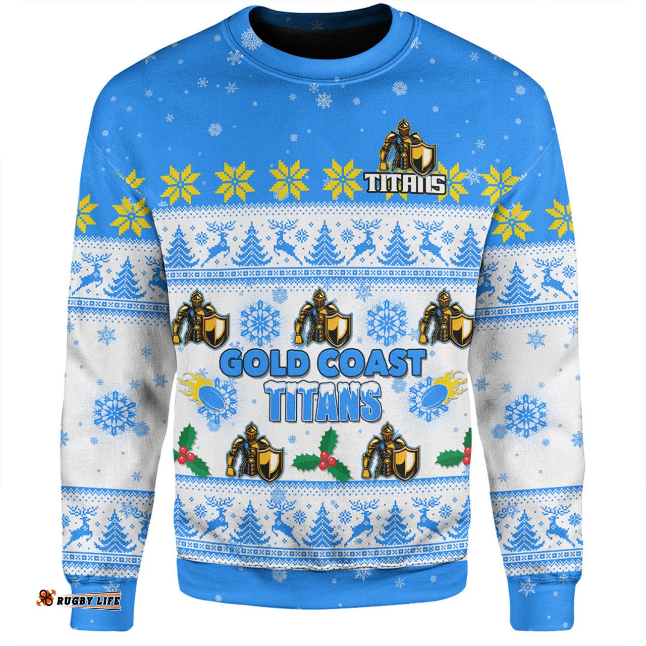 Amazing Aussie Gold Coast Titans Christmas Custom Special Ugly Christmas Sweatshirt