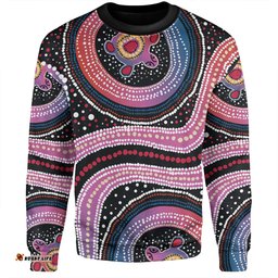 Amazing Aussie Australia Dot Painting Inspired Aboriginal Turtles With Dot In Aboriginal Sweatshirt