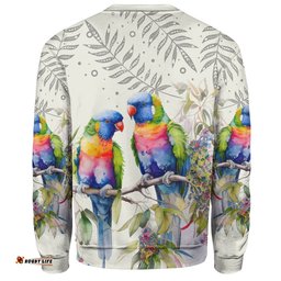 Amazing Aussie Australia Rainbow Lorikeets Rainbow Lorikeets Birds Art Sweatshirt