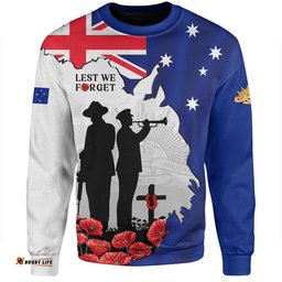 Amazing Aussie Australia On This Remembrance Day Lest We Forget In Flanders Fields Sweatshirt