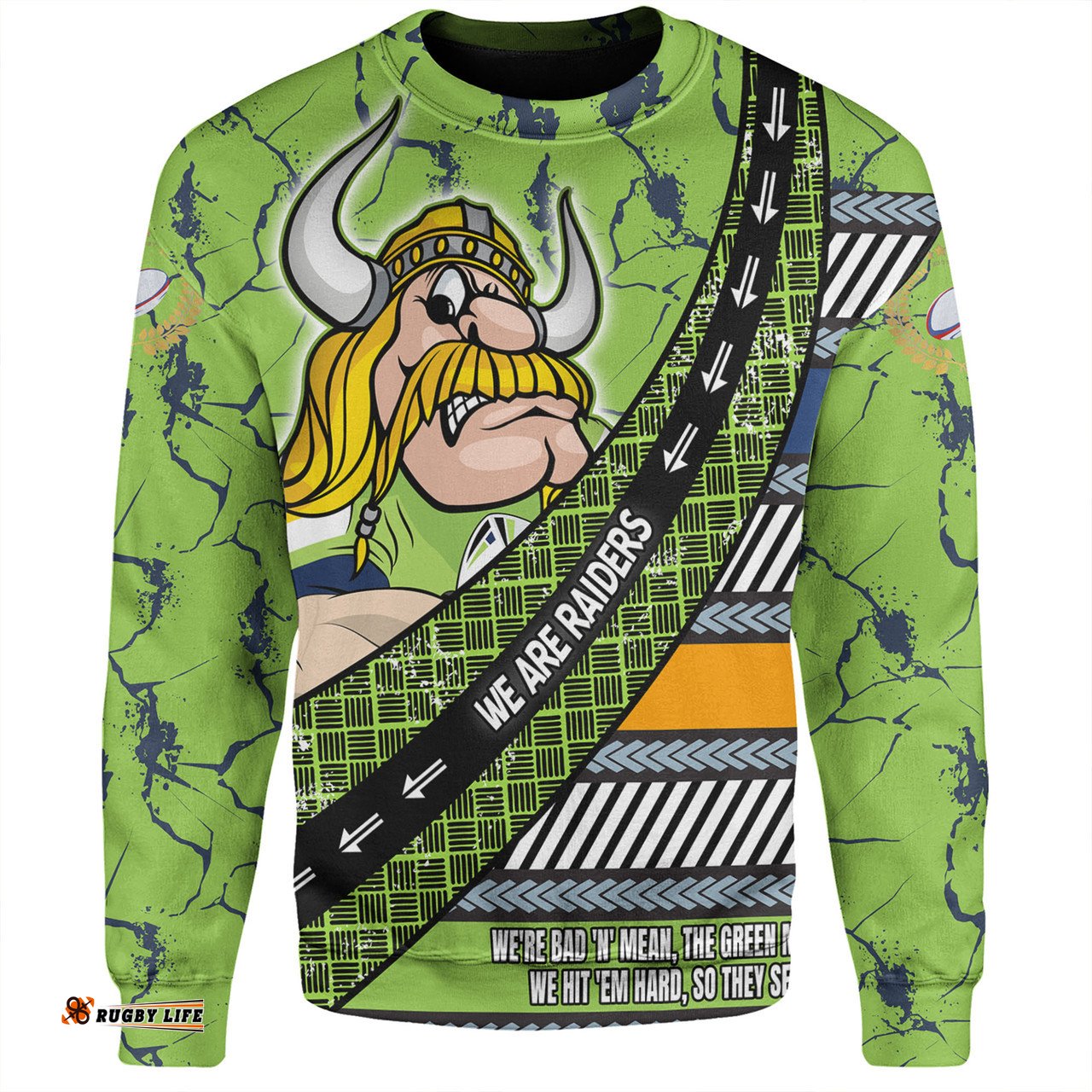 Amazing Aussie Canberra Raiders Theme Song For Rugby With Sporty Style Sweatshirt