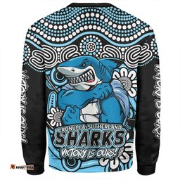 Amazing Aussie Cronulla Sutherland Sharks Aboriginal Inspired Tough Fan Rugby For Life Sweatshirt