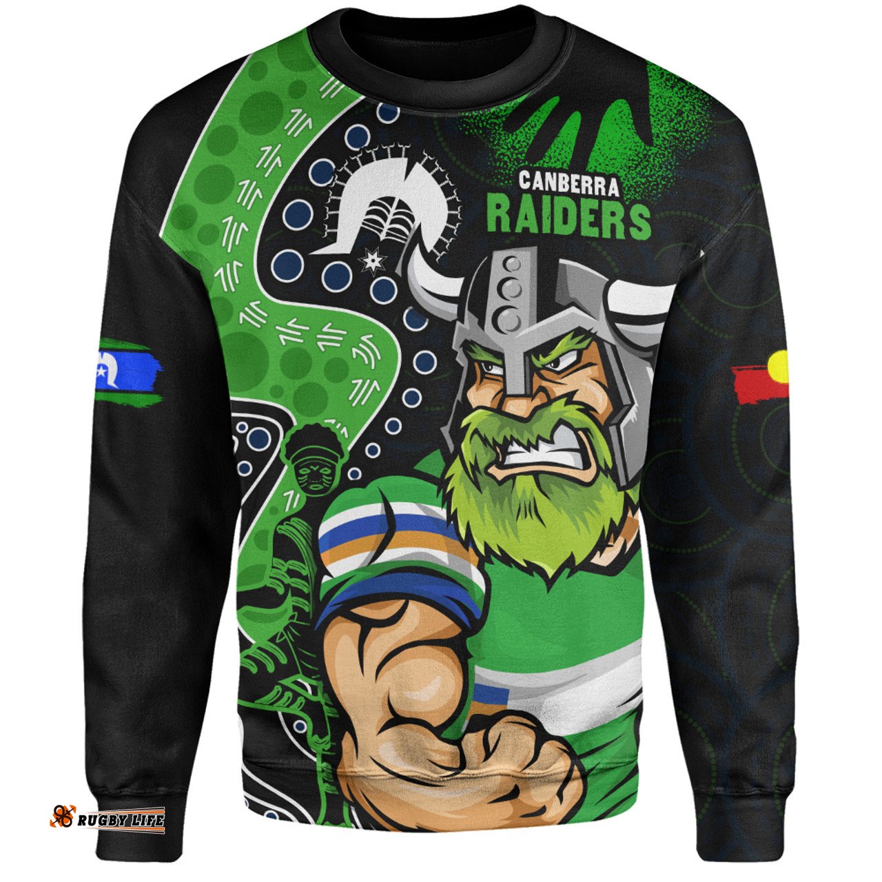 Amazing Aussie Canberra Raiders NAIDOC Indigenous Warrior Spirit Sweatshirt