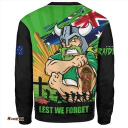 Amazing Aussie Canberra Raiders Fearless ANZAC Defender Sweatshirt