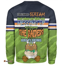 Amazing Aussie Canberra Raiders Mother's Day Screaming Mom and Crazy Fan Sweatshirt