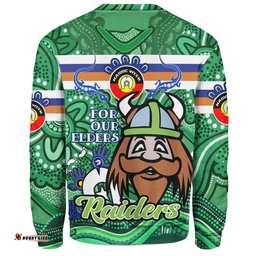 Amazing Aussie Canberra Raiders Naidoc Week Custom For Our Elders Home Jersey Sweatshirt