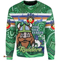 Amazing Aussie Canberra Raiders Naidoc Week Custom For Our Elders Home Jersey Sweatshirt