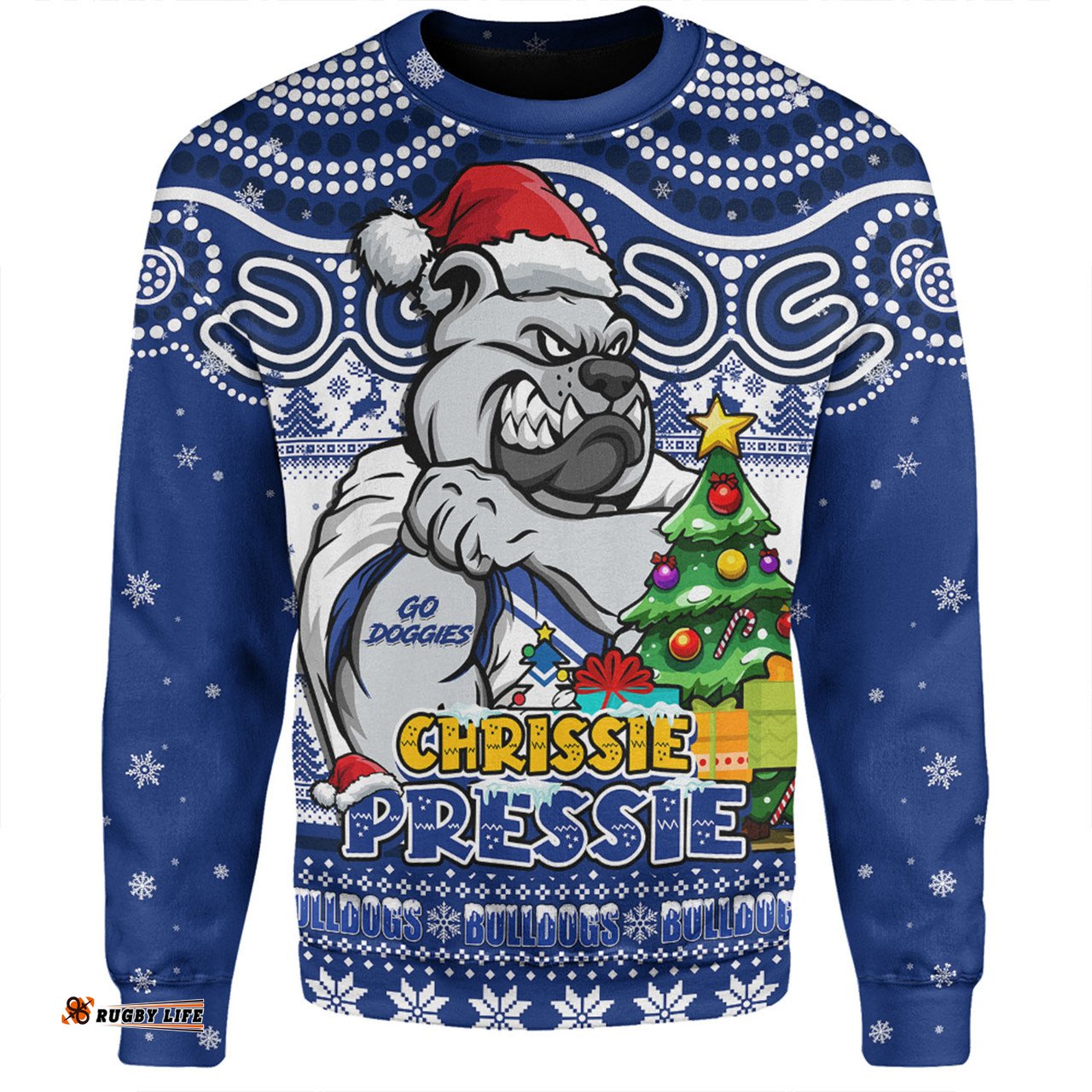 Amazing Aussie Canterbury Bankstown Bulldogs Aussie Ugly Christmas For Die Hard Fan Supporters Sweatshirt