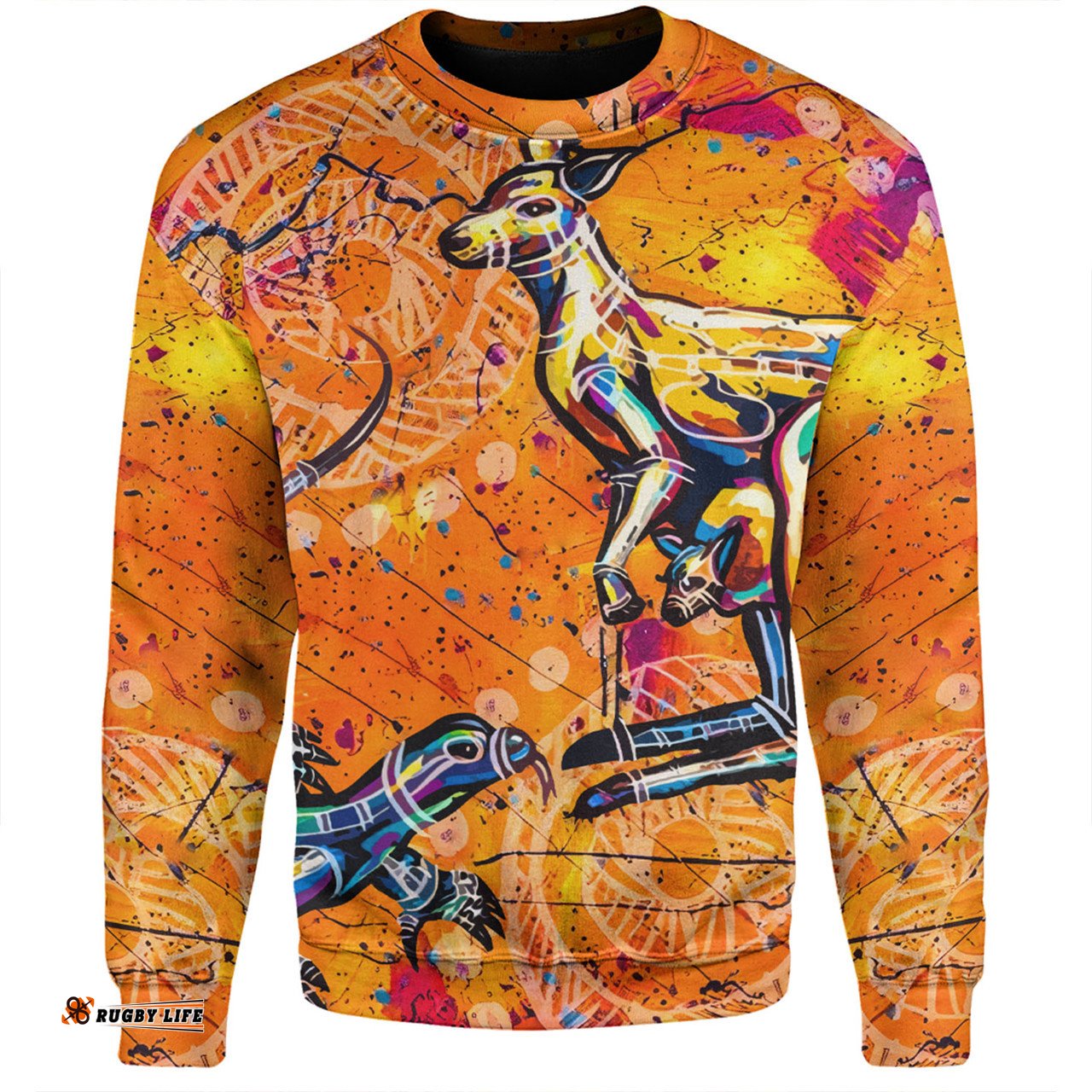 Amazing Aussie Australia Kangaroo Aboriginal Australia Kangaroo And Goanna Sweatshirt