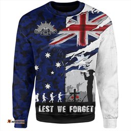 Amazing Aussie Australia Remembrance Day Lest We Forget Australian Military Tribute Blue Sweatshirt