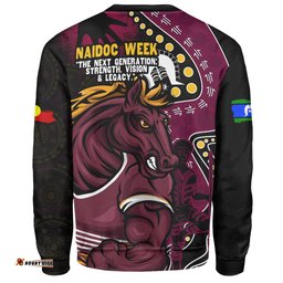 Amazing Aussie Brisbane Broncos NAIDOC Indigenous Warrior Spirit Sweatshirt
