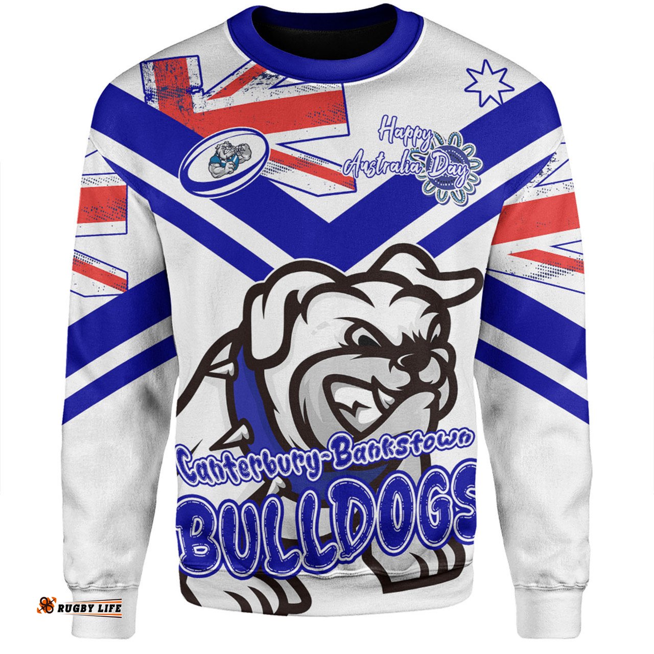 Amazing Aussie Canterbury Bankstown Bulldogs Happy Australia Day We Are One And Free V2 Sweatshirt