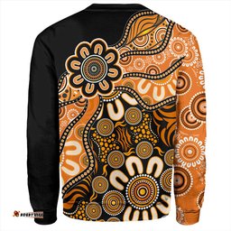 Amazing Aussie Australia Aboriginal Dot Painting Background Sweatshirt