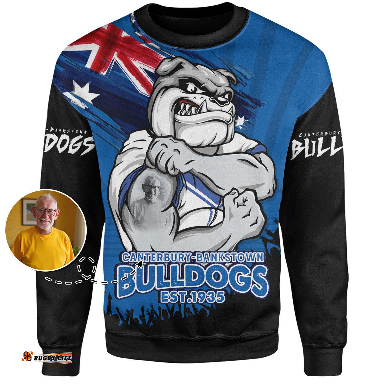 Amazing Aussie Canterbury Bankstown Bulldogs Heart Of A Fighter Tough And Fearless Sweatshirt