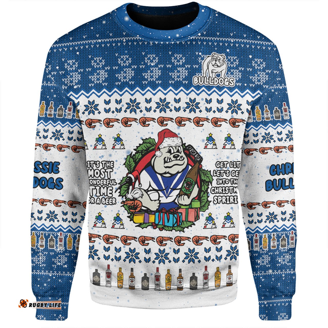 Amazing Aussie Canterbury Bankstown Bulldogs Christmas Custom Chrissie Spirit Sweatshirt