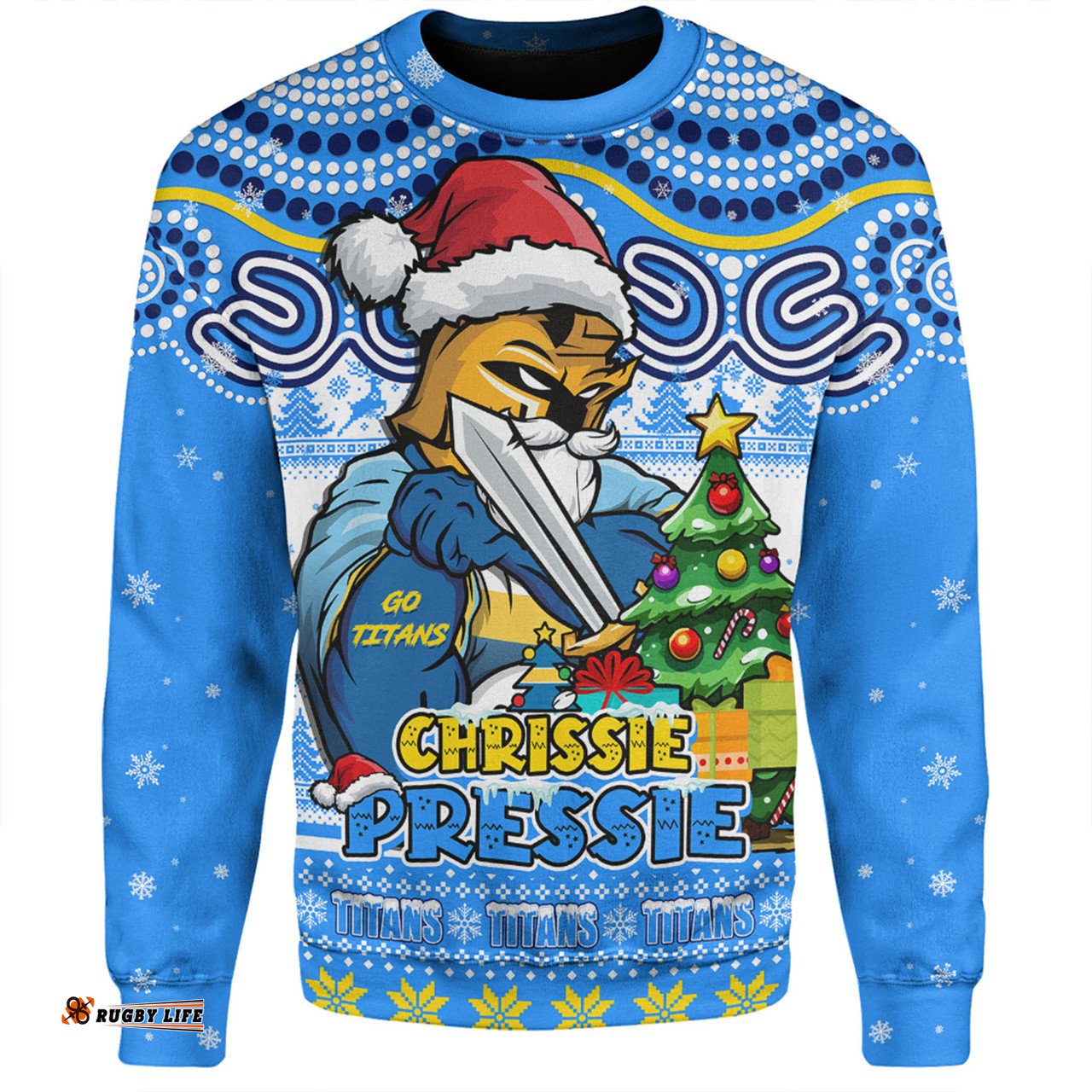 Amazing Aussie Gold Coast Titans Aussie Ugly Christmas For Die Hard Fan Supporters Sweatshirt