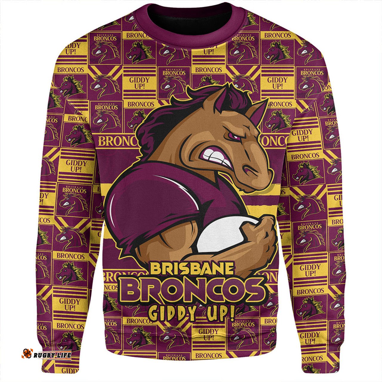 Amazing Aussie Brisbane Broncos Champion���s Pride Comic Style Sweatshirt