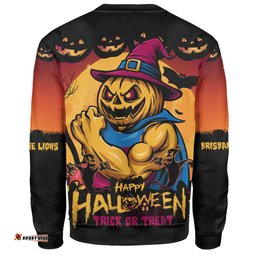 Amazing Aussie Brisbane Lions Dark Pumpkin Halloween Spirit Sweatshirt