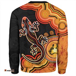 Amazing Aussie Australia Aboriginal Lizard Dreaming Outback Orange Sweatshirt
