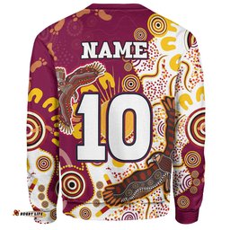 Amazing Aussie Manly Warringah Sea Eagles Indigenous Manly Sport With Tribal Sun Sweatshirt