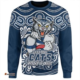 Amazing Aussie Geelong Cats Aboriginal Inspired Tough Fan Football For Life Sweatshirt