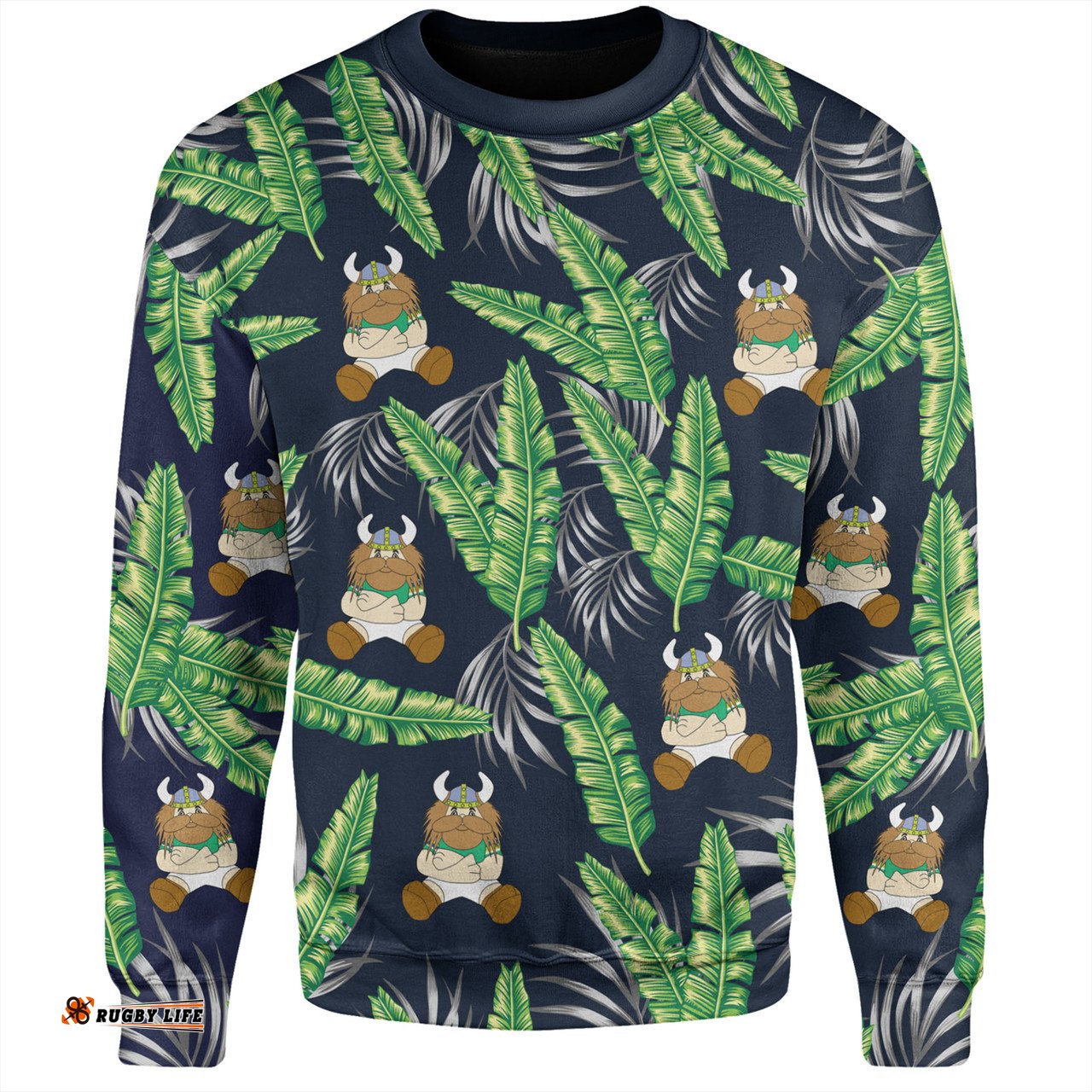 Amazing Aussie Canberra Raiders Custom Tropical Patterns Canberra Raiders Sweatshirt