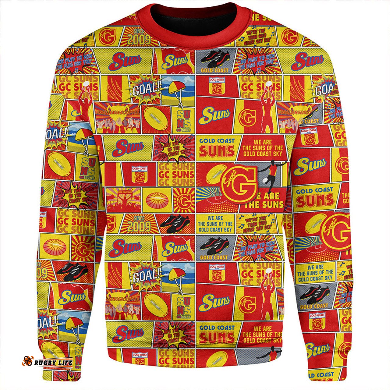 Amazing Aussie Gold Coast SUNS Legacy Of The Pride Comic Style Sweatshirt