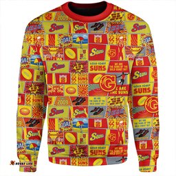 Amazing Aussie Gold Coast SUNS Legacy Of The Pride Comic Style Sweatshirt