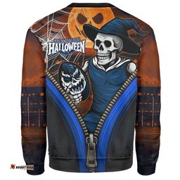 Amazing Aussie Carlton Halloween Night Reaper Zipper Sweatshirt