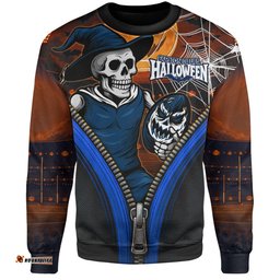 Amazing Aussie Carlton Halloween Night Reaper Zipper Sweatshirt