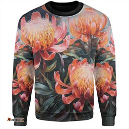 Amazing Aussie Australia Waratah Waratah Oil Painting Abstract Ver2 Sweatshirt