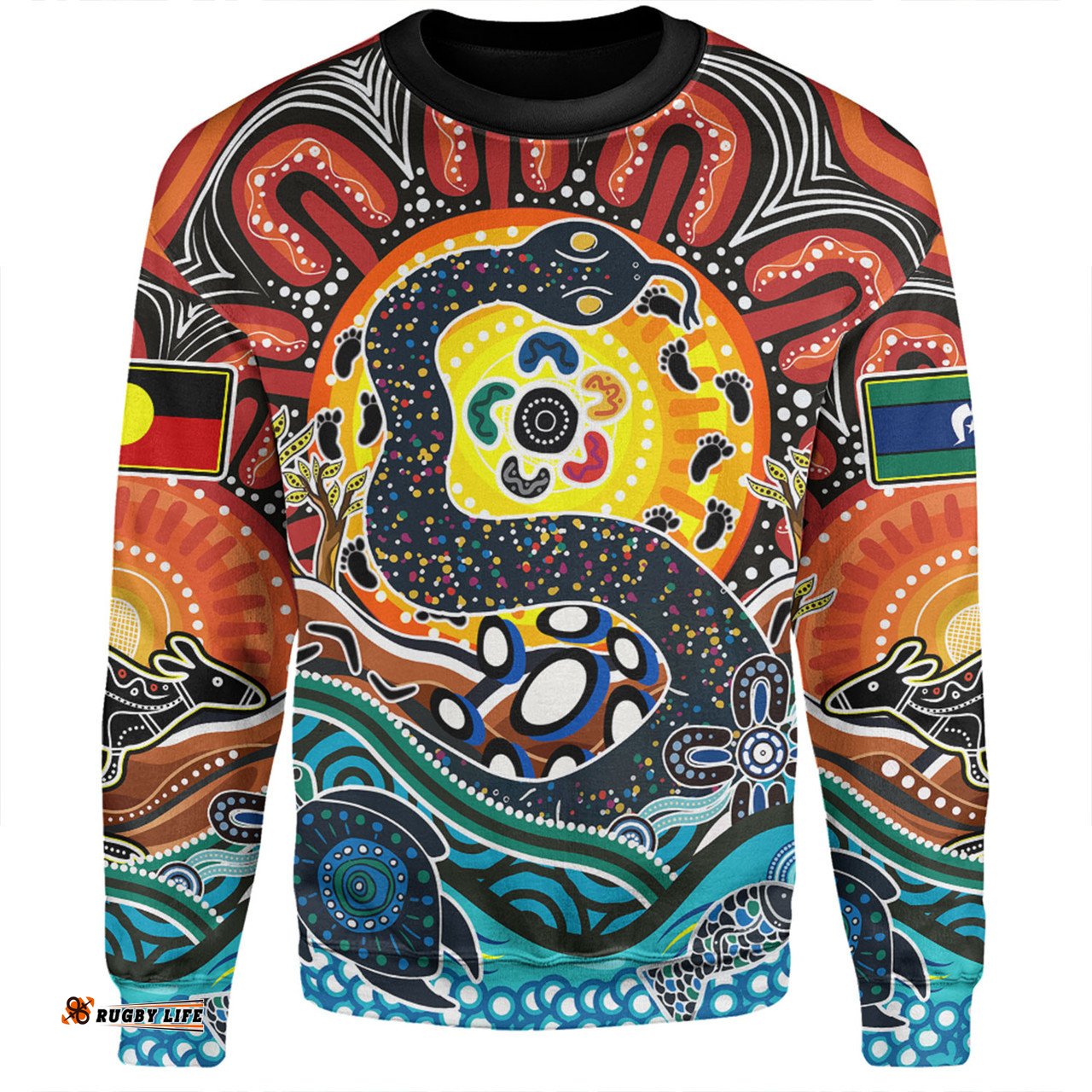 Amazing Aussie Australia Rainbow Serpent Aboriginal Dreamtime Rainbow Serpent Sweatshirt